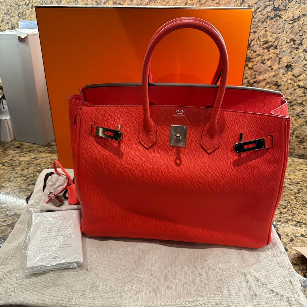 Hermes 35 Epson Birkin  Capucine *pristine*